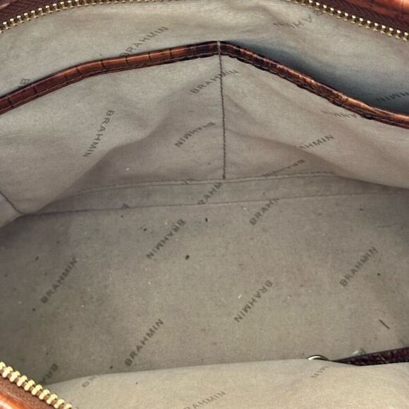 Brahmin Mini Asher Satchel in Pecan Melbourne Purse Handbag Brown - Picture 10 of 10